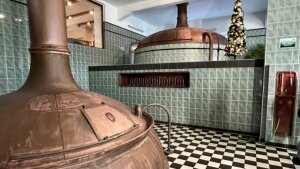 Braukessel in der Watzdorfer Brauerei