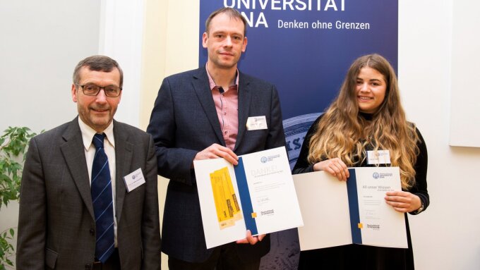 v. l. n. r. Prof. Dr. Walter Rosenthal, Dr. René Thierbach, Isabell Haß